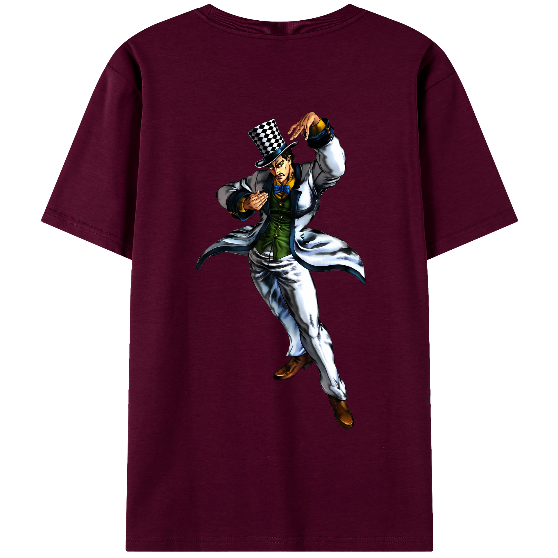 （画像用） ジョジョの奇妙な冒険 ウィル?アントニオ?ツェペリ JoJo's Bizarre Adventure Will Anthonio Zeppeli レディース半袖Tシャツ(バックプリント)